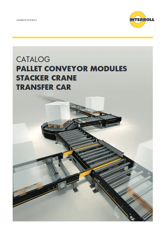 Interroll gabalkravu palešu konveijeru moduļi katalogs eng