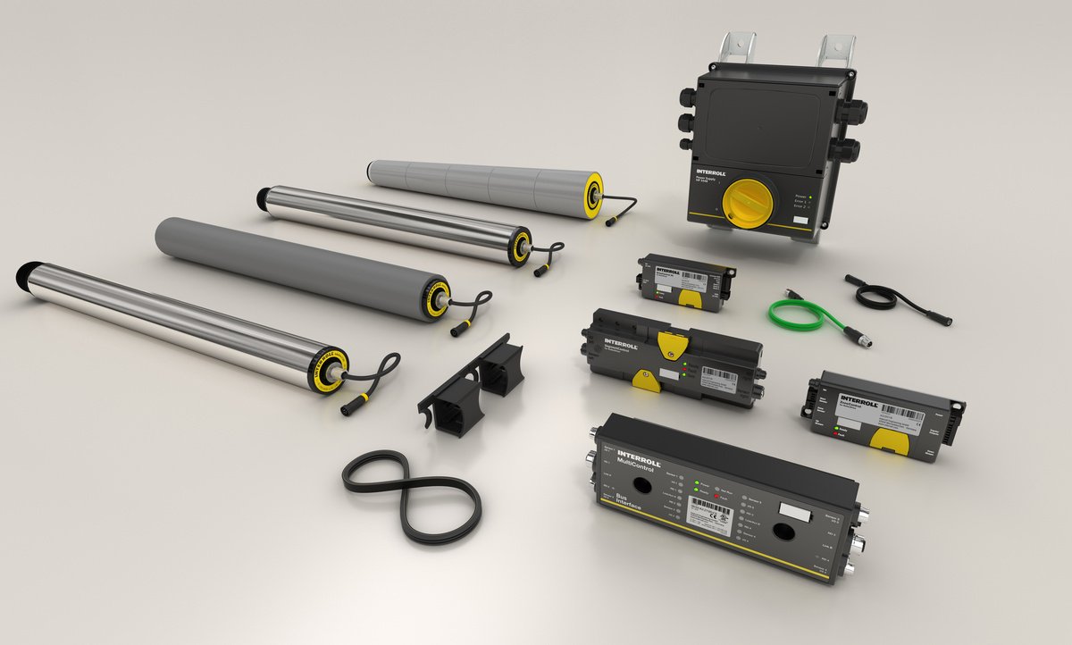 Interroll DC system conveyor components